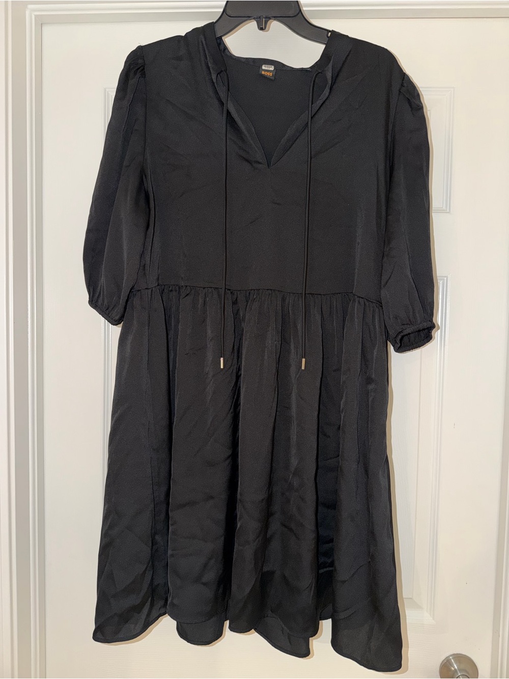Boss Black Puff Sleeve Tiered Women’s Dress